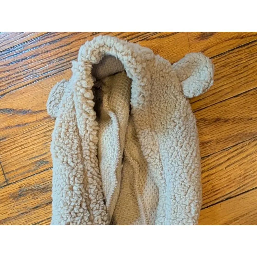 NWT Carters Cozy Bear Zip Hoodie Matching Thermal One Piece Infant Boys 6M
